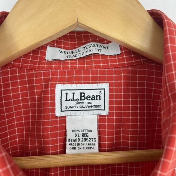 LL Bean Shirt Check Wrinkle Resistant. - XL Traditional Fit - Picture 4 of 7